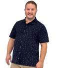 Camisa Masculina Plus Size Malha Algodão Manga Curta Marinho Rovitex