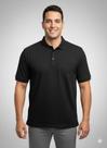 camisa masculina polo com 1 bolso tecido piquet na cor Preta tamanhos G1 G2 G3
