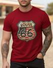 Camisa Masculina Premium Estampada Rota 66 Algodão Estilosa