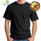Camisa Masculina Preta Básica 100% Algodão Premium 30.1 Alta Qualidade