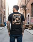 Camisa Masculina Preta Estampa Vintage Rock Retrô Streetwear
