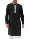 Camisa masculina Runcati Kaftan Thobe de algodão Henley de manga comprida Camisa masculina Runcati Kaftan Thobe de algodão Henley de manga comprida