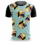 Camisa Masculina Slim Casual Tradicional Gola Redonda Estampada 3D Macia Camisa Masculina Slim Casual Tradicional Gola Redonda Estampada 3D Macia