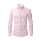 Camisa Masculina Slim Fit De Manga Longa Casual Para Negócios, Camisa Profissional Elástica Tamanho