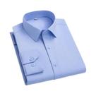 Camisa Masculina Slim Fit De Manga Longa Em Fibra De Bambu Antirrugas Sem Necessidade De Passar