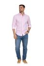 Camisa Masculina Slim Fit Manga Longa Algodão com Elastano Six One
