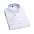 Camisa Masculina Slim Fit Oxford - Manga Comprida, Sem Passar, Casual - Primavera/Verão/Outono
