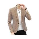Camisa Masculina Slim Fit Respirável Estilo Coreano 2023 Com Padrão Xadrez Elegante