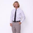 Camisa Masculina Social Fit Confeccionada em Tecido de Poplin