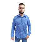 Camisa Masculina Social Manga Longa Plus Size Com Algodão