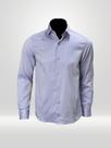 Camisa Masculina Social Manga Longa VRS Detalhe Azul