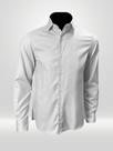 Camisa Masculina Social Manga Longa VRS Detalhe Cinza