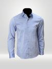 Camisa Masculina Social Manga Longa VRS Nuaces Azul Celeste