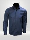 Camisa Masculina Social Manga Longa VRS Quadricular Azul e Preto