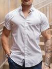 Camisa Masculina Social Slim Manga Curta Acetinada Premium Envio Imediato Fotos Reais Conquest