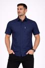 Camisa Masculina Tricoline Regular Manga Curta Listras com Bolso US Top
