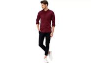 Camisa Masculino Slim Fit Bordo / XXL