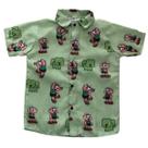 Camisa Mauricinho Infantil Temática Cebolinha + Gravata Camisa Mauricinho Infantil Temática Cebolinha + Gravata