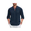Camisa Medieval De Pirata Renascentista Para Homens, Manga Longa, Algodão E Linho, Fantasia De
