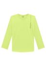 Camisa Meia Malha Infantil Verde Neon Johnny Fox