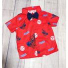 Camisa Menino infantil Linha Premium Homem Aranha Vermelho + Gravata