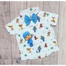 Camisa Menino Infantil Linha Premium Pocoyo Branca + Gravata