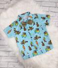 Camisa Menino Infantil Linha Premium Scooby Doo +Gravata