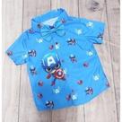 Camisa Menino Infantil Linha Premium Temático Capitão América +Gravata