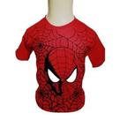 Camisa Menino Infantil Temático Homem Aranha Vermelho