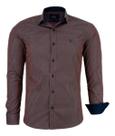 Camisa Mini Xadrez Amil Masculina Slim Manga Longa Algodão Fio 50 Ref 1749