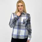 Camisa Mosaico Flanela Xadrez Manga Longa Feminina