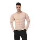 Camisa muscular masculina EraSpooky acolchoada bege para fantasia