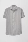 Camisa Oficina Reserva Linho Roma Listra Mc Cinza