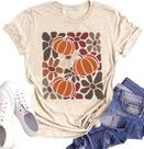 Camisa Oriental Pearl Halloween Pumpkin Floral Graphic M