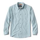 Camisa Orvis Tech Chambray de manga comprida para trabalho masculina UPF 40 azul
