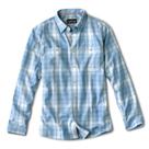 Camisa Orvis Tech Chambray de manga comprida Work para homens azul M