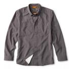 Camisa Orvis Tech Chambray de manga comprida Work para homens Dark Charcoal
