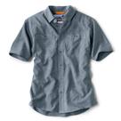 Camisa Orvis Tech Chambray de manga curta Work para homens azul XXL