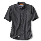 Camisa Orvis Tech Chambray de manga curta Work para homens preta-S