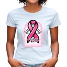 Camisa Outubro Rosa Laço Babylook Plus Se Cuide Toque Câncer Campanha Prevenção mulher plus size