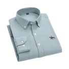 Camisa Oxford Masculina de Manga Comprida - 100% Algodão, Modelagem Regular - Casual e Formal