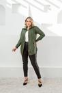 Camisa/Parka material sintético Verde plus size