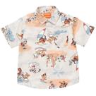Camisa Paw Patrol Rubble Marshall Chase Hawaiian Khaki para 6 Meninos