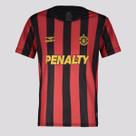 Camisa Penalty Titular Juvenil Preta e Vermelha
