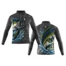Camisa Pesca UV50 Dry Fit Verde Tons Neutros Manga Longa Unissex Alta Visibilidade