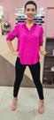 Camisa Pink com Botão na Lateral
