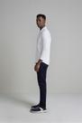 Camisa Piquet Slim Fit - Branco / Cinza Camisa Piquet Slim Fit - Branco / Cinza