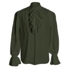 Camisa pirata HIGAKI Blusa vintage de manga comprida para homens