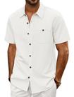 Camisa PJ PAUL JONES: linho e algodão para homens, branca de verão, L