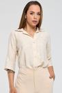 Camisa PKS Em Viscose Bordada Off White